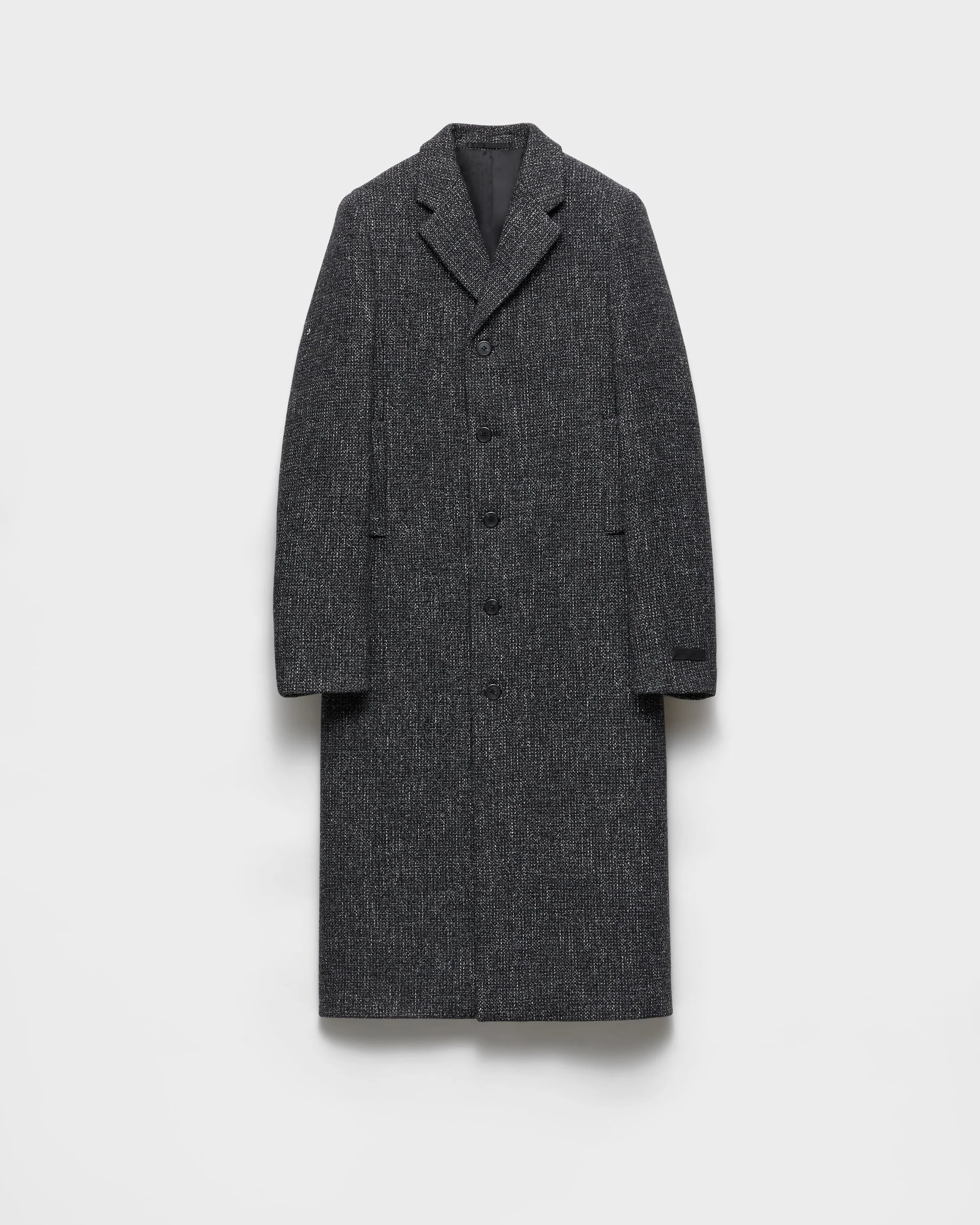 Single-breasted wool blend coat - 1