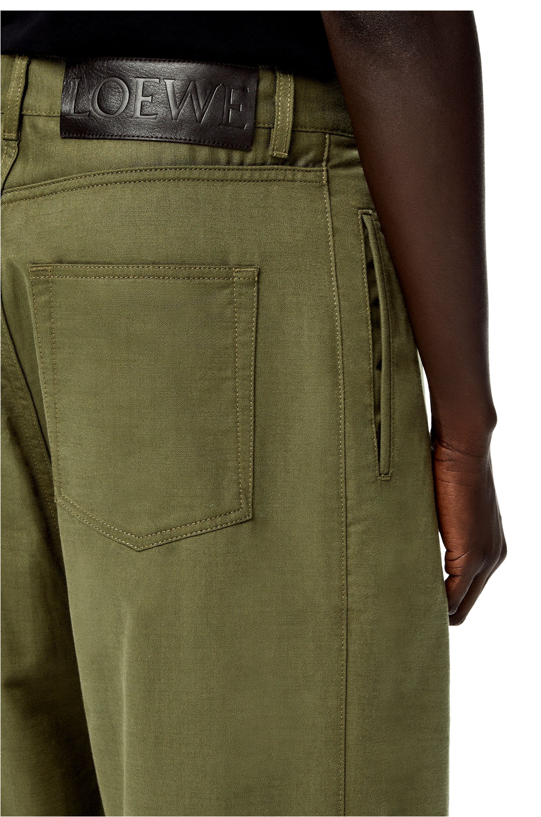 Low crotch trousers in cotton - 5