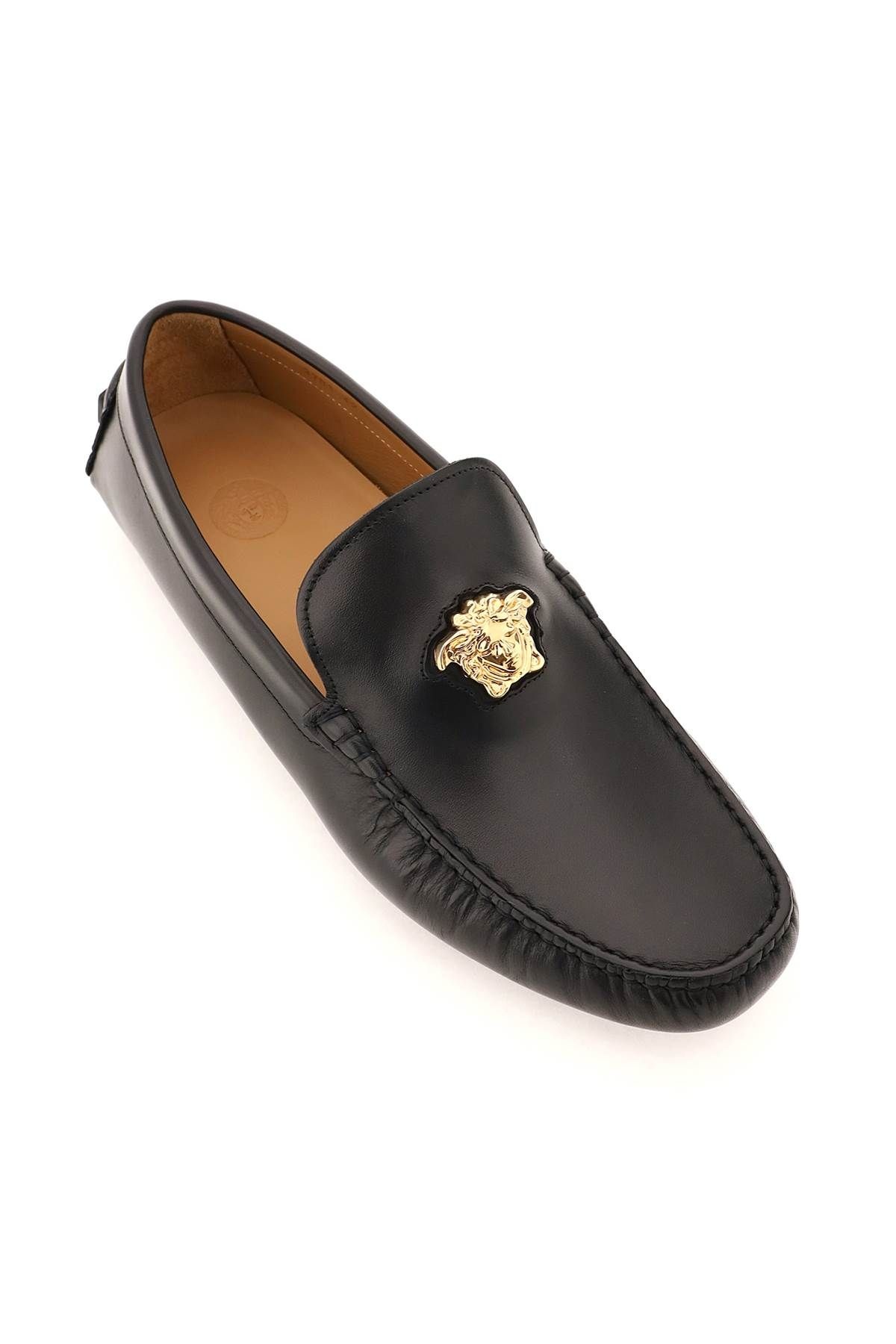 'LA MEDUSA' LEATHER LOAFERS - 4