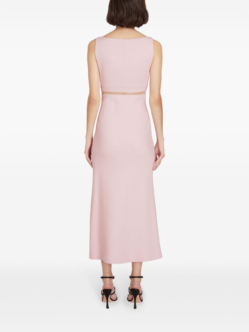 bow-detail crepe midi dress - 3