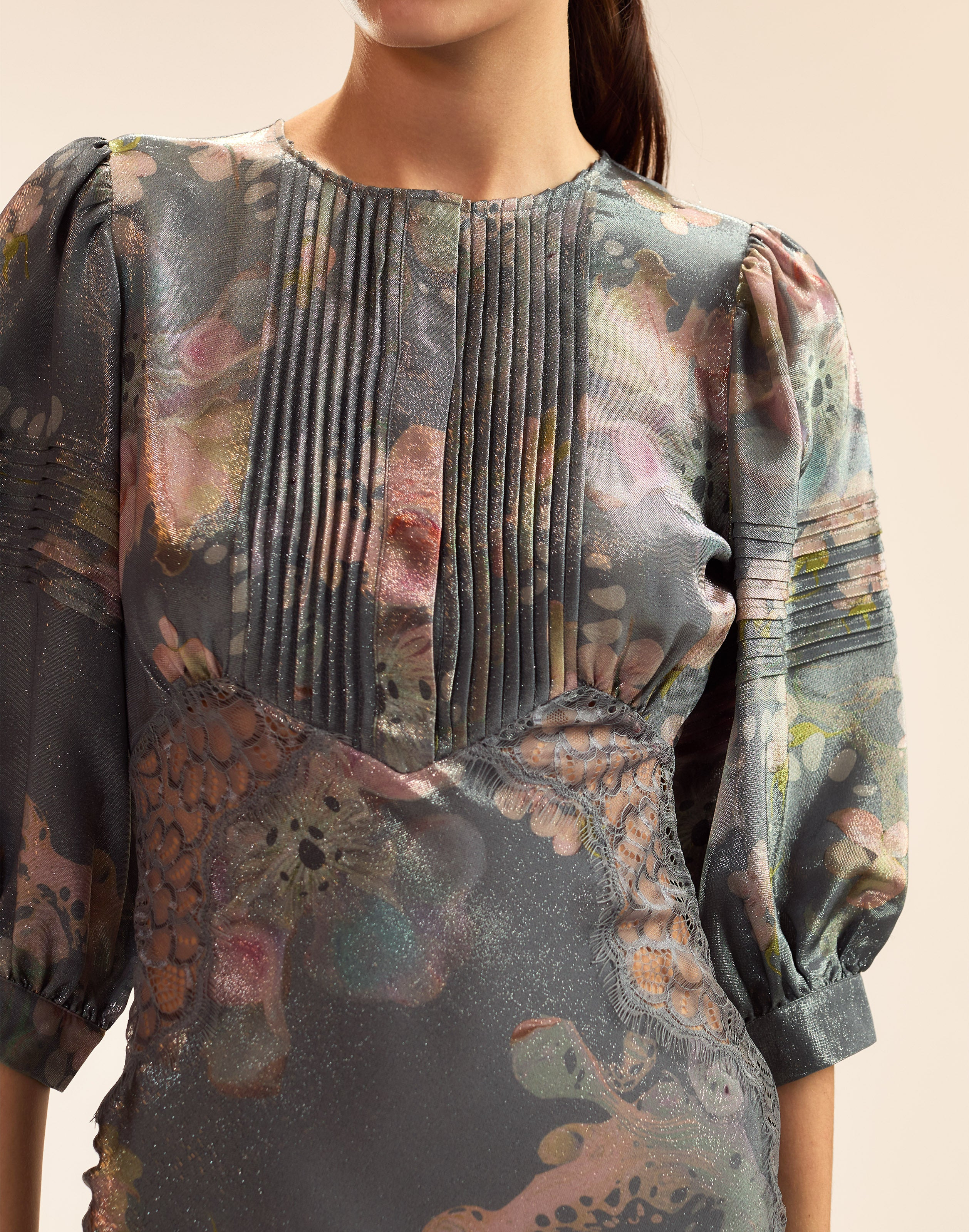 Claud Silk Lamé Dress - 7