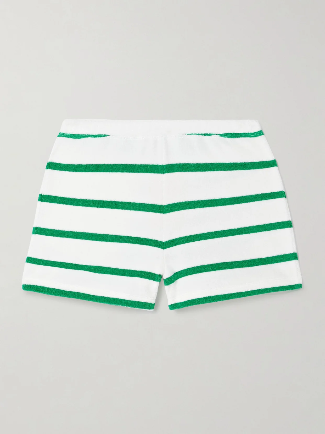 Striped Cotton-blend Terry Shorts - 1