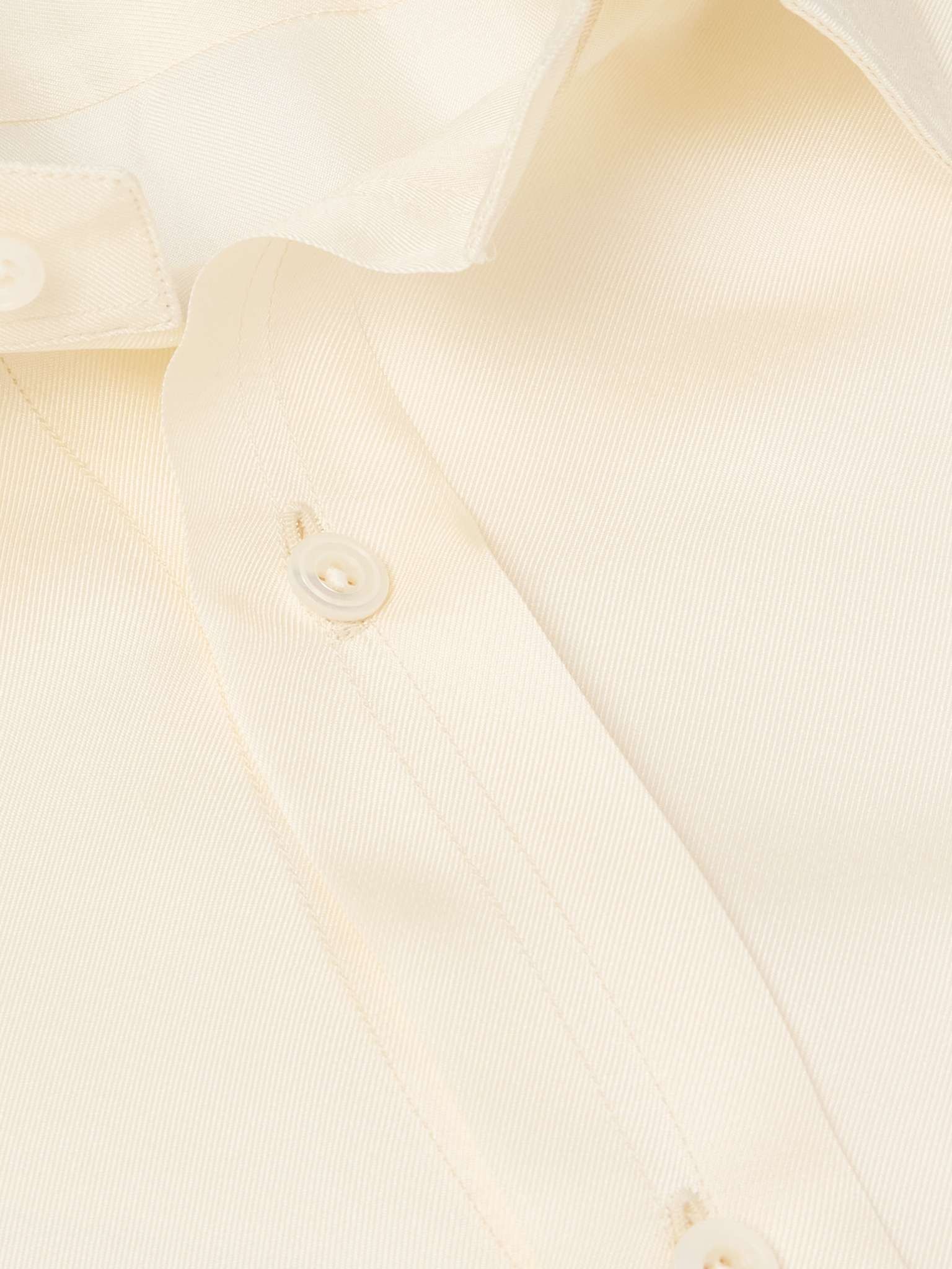 Slim-Fit Silk-Twill Shirt - 5