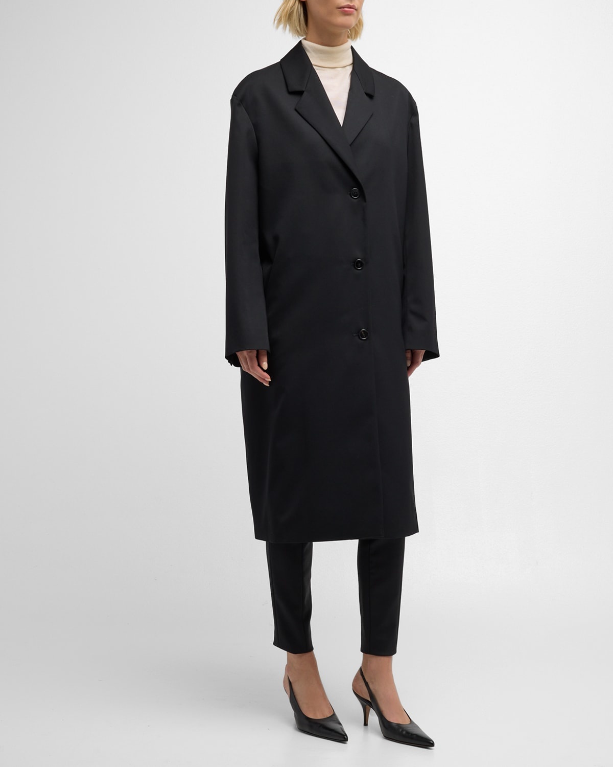 Cristal Single-Breasted Long Coat - 4