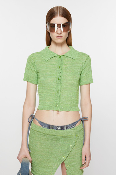 Acne Studios Short sleeve cardigan - Bright Green outlook