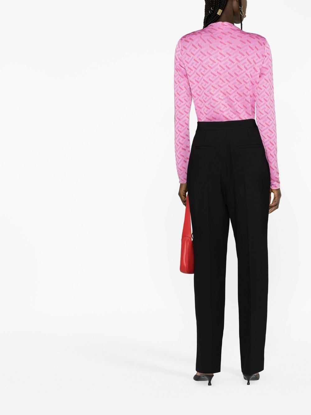 La Greca monogram long-sleeve top - 4