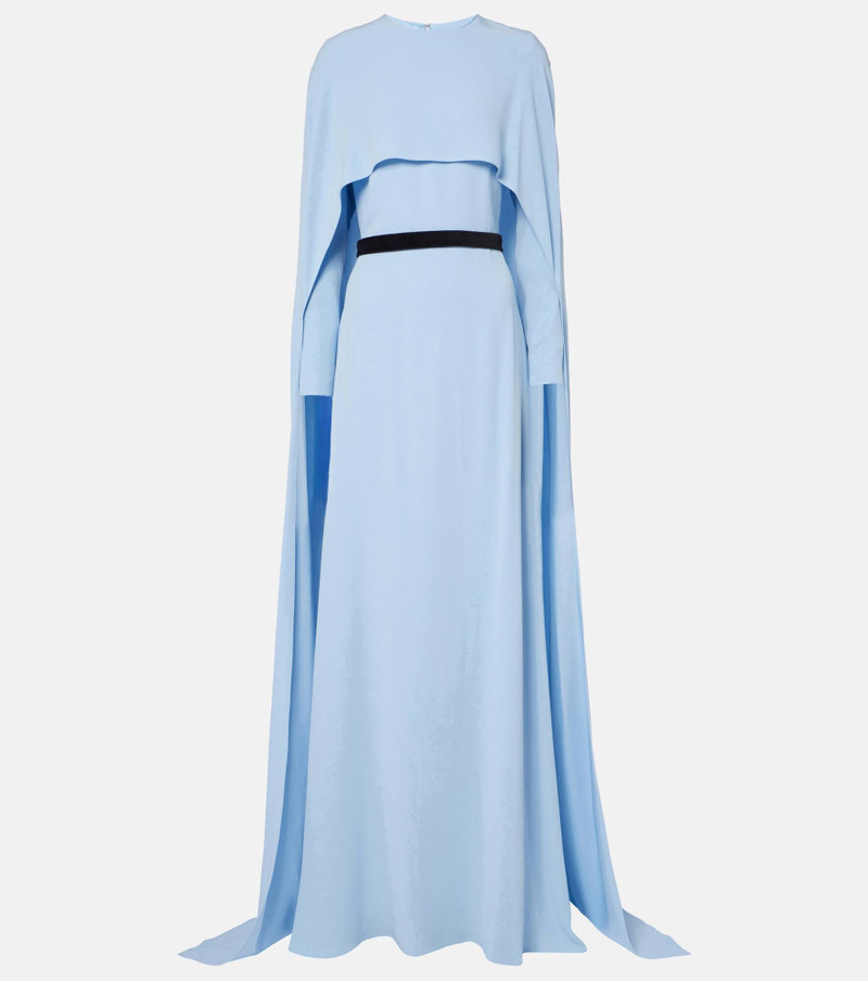 Natasha satin cape gown - 1