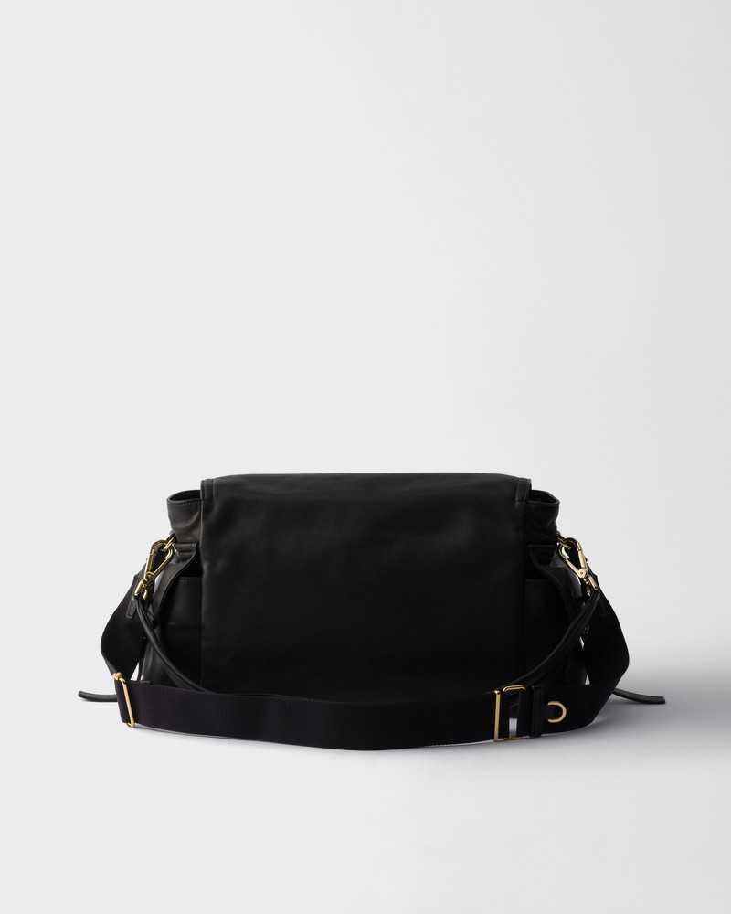 Prada Explore large nappa leather shoulder bag with flap 4