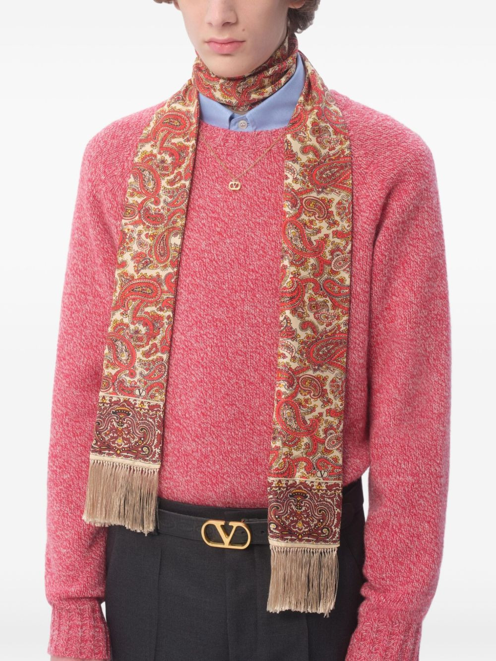 paisley-print silk scarf - 4