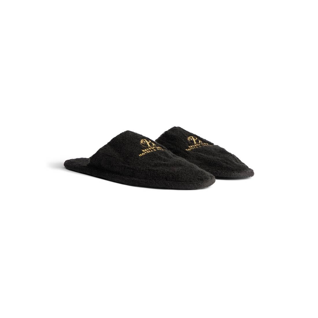 Men's Hotel Flat Mule  in Black/gold - 2