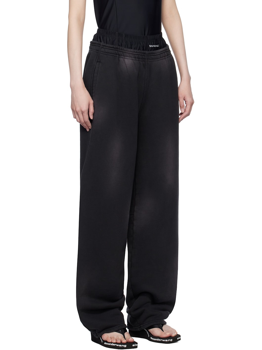 Black Pre-Styled Boxer Brief Sweatpants - 2