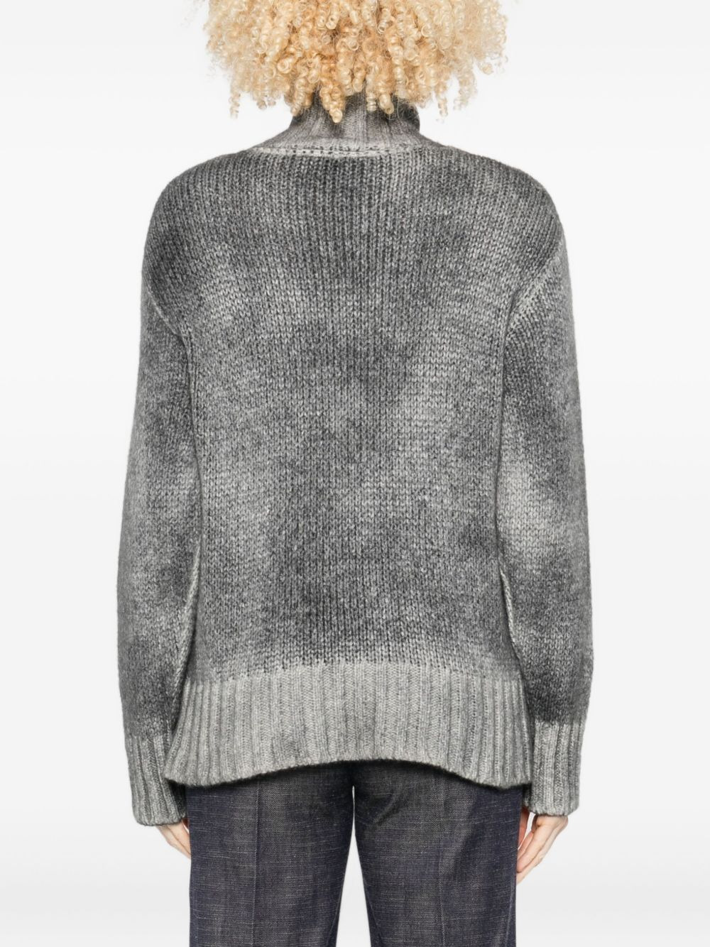 roll-neck ribbed sweater - 4
