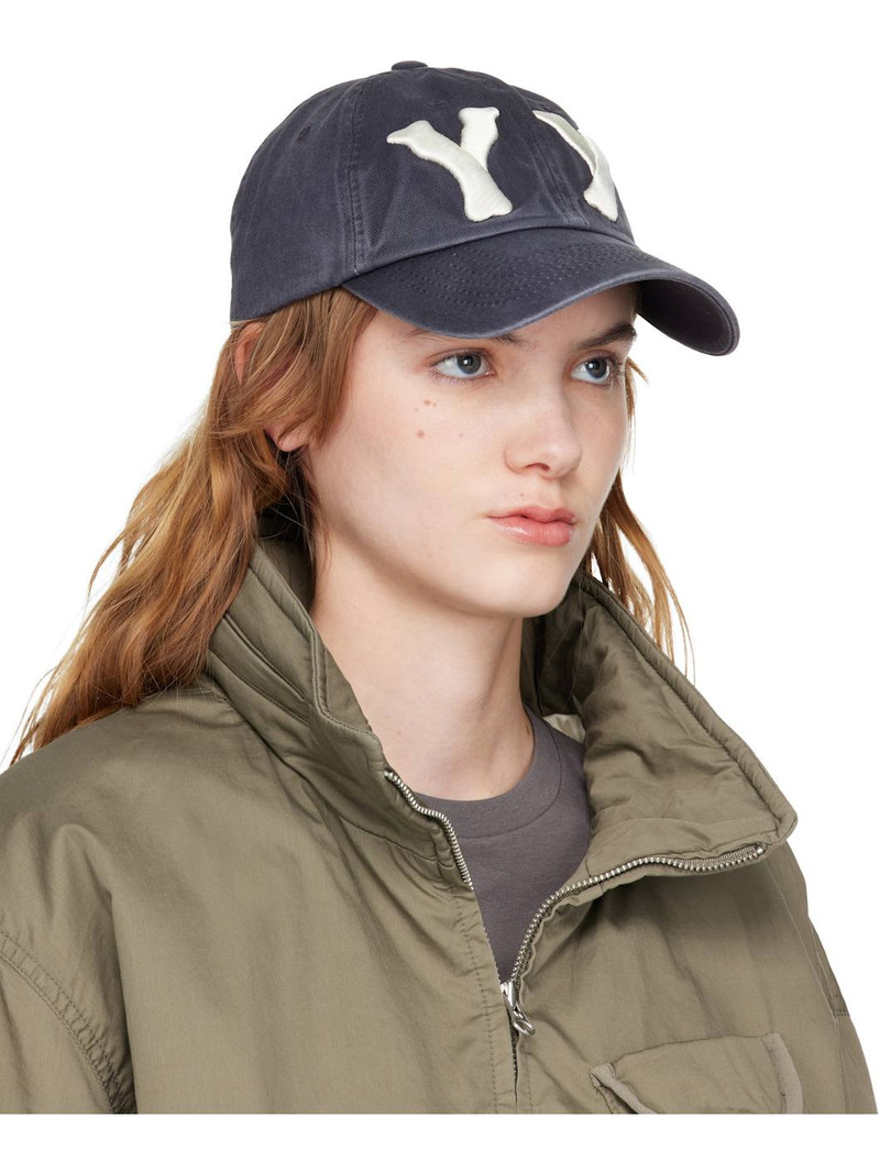 OPEN YY Navy 'YY' Heart Bone Ball Cap outlook