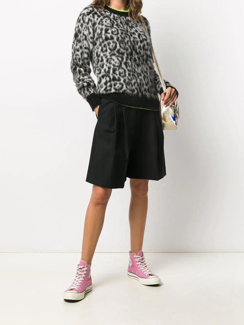 leopard mohair knit jumper - 2