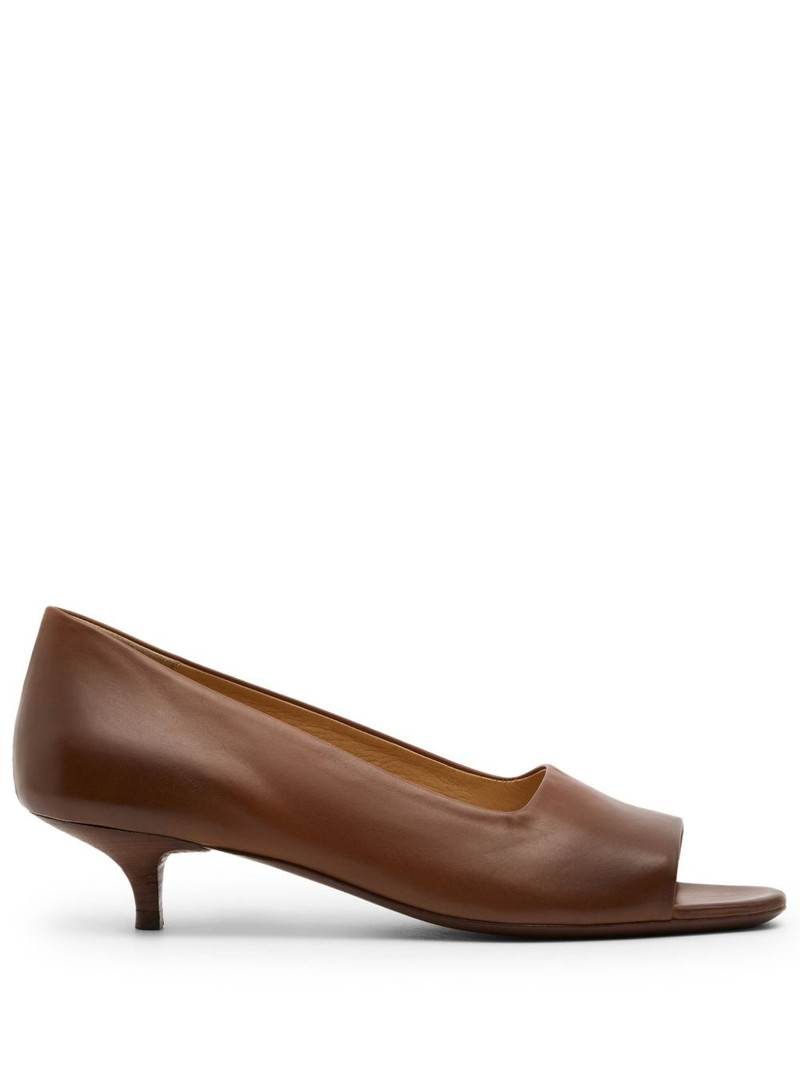 burnished-finish pumps 1