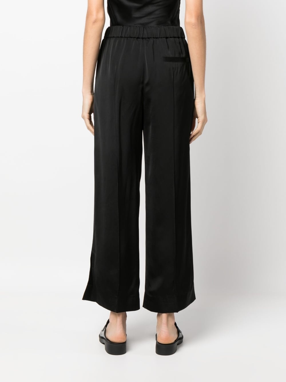 elasticated-waist wide-leg - 4