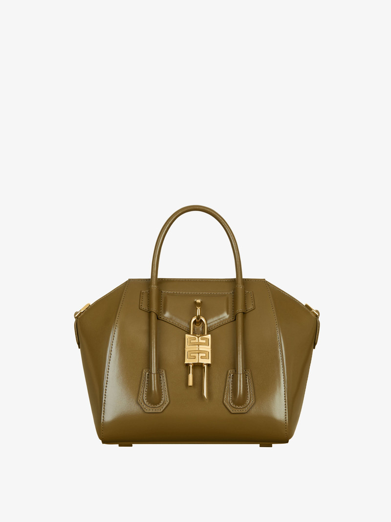 MINI ANTIGONA LOCK BAG IN BOX LEATHER 1