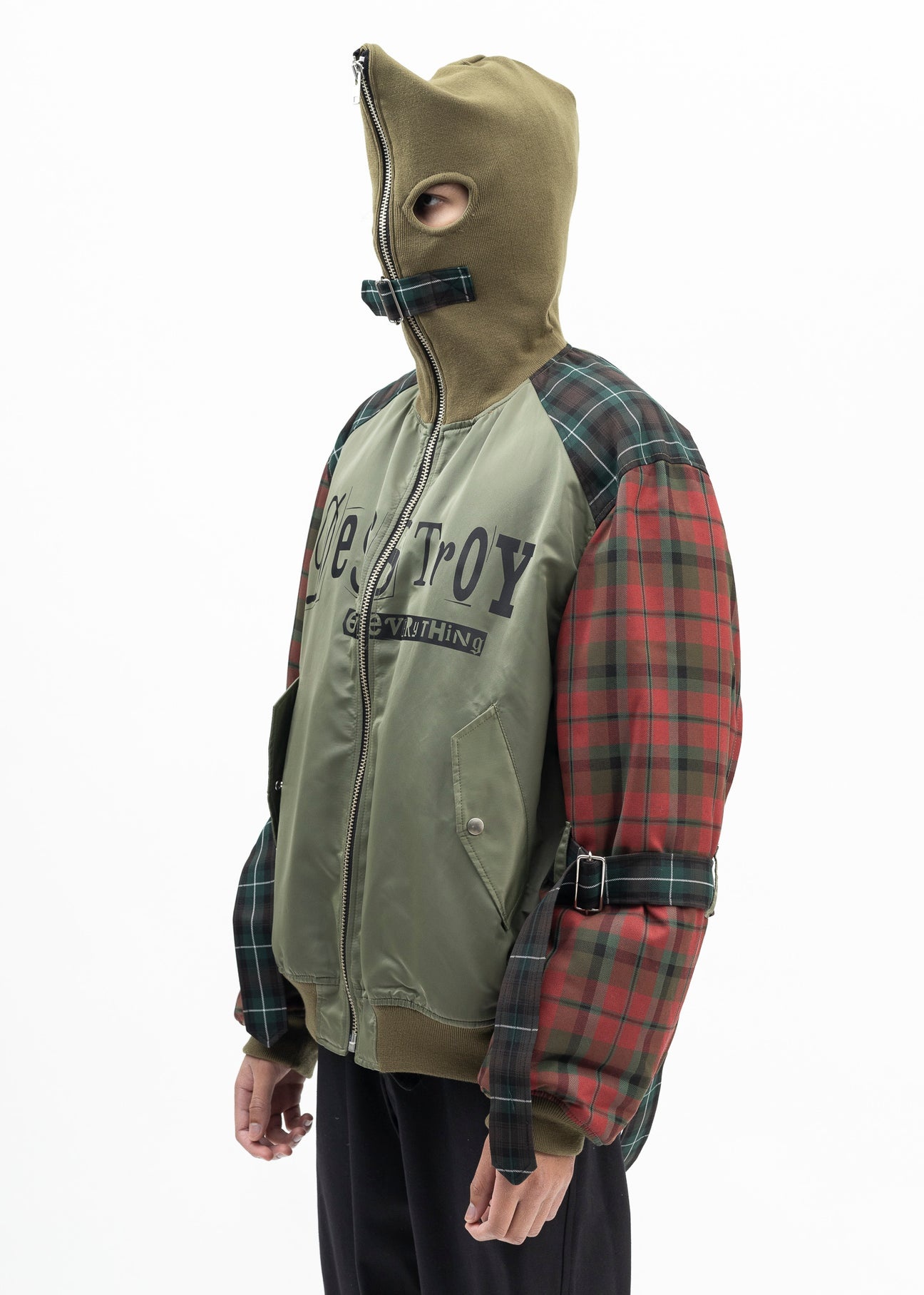 KHAKI GREEN BONDAGE MA-1 JACKET - 3