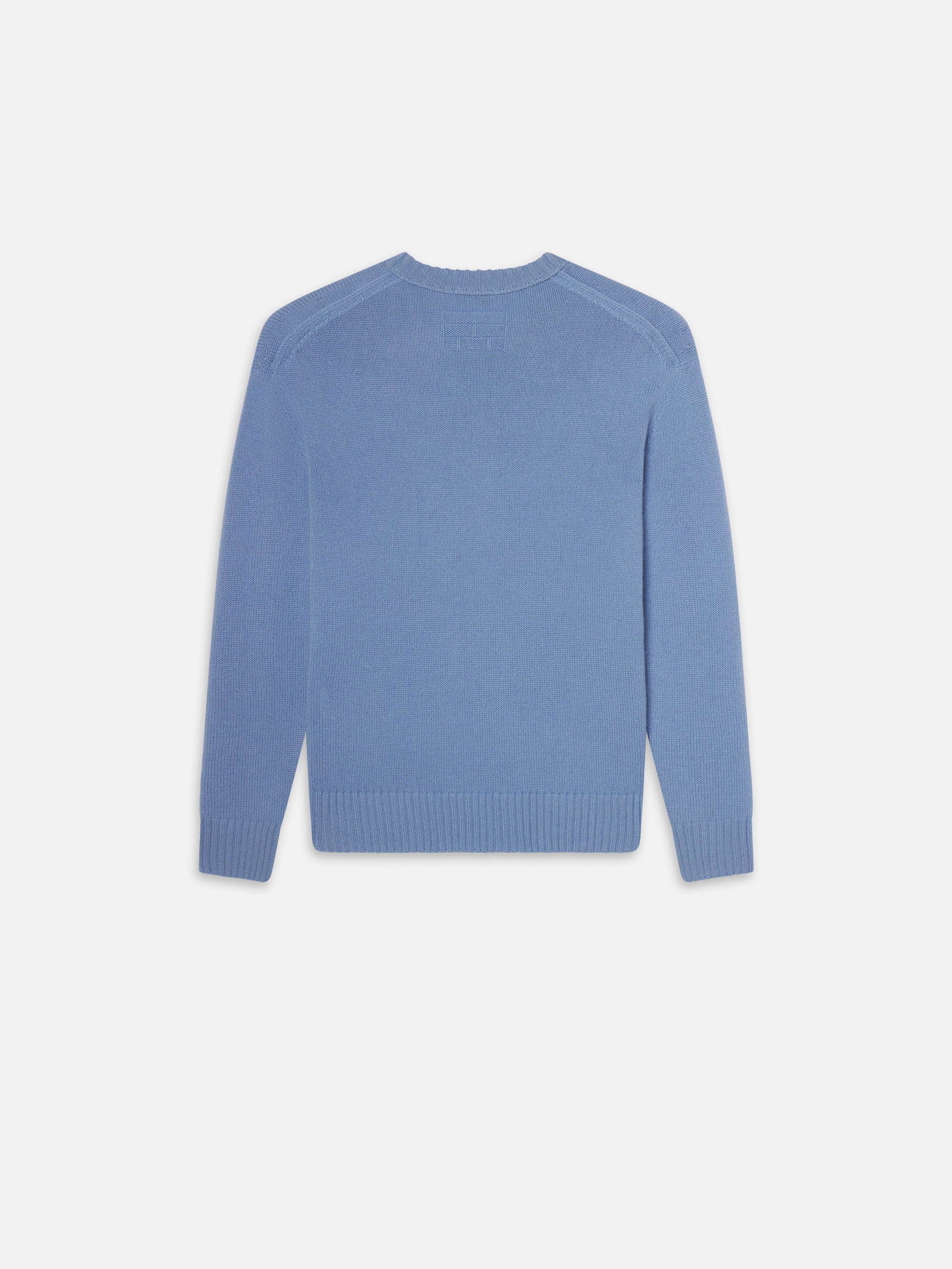 Cashmere Crewneck Sweater in Smoky Blue - 4