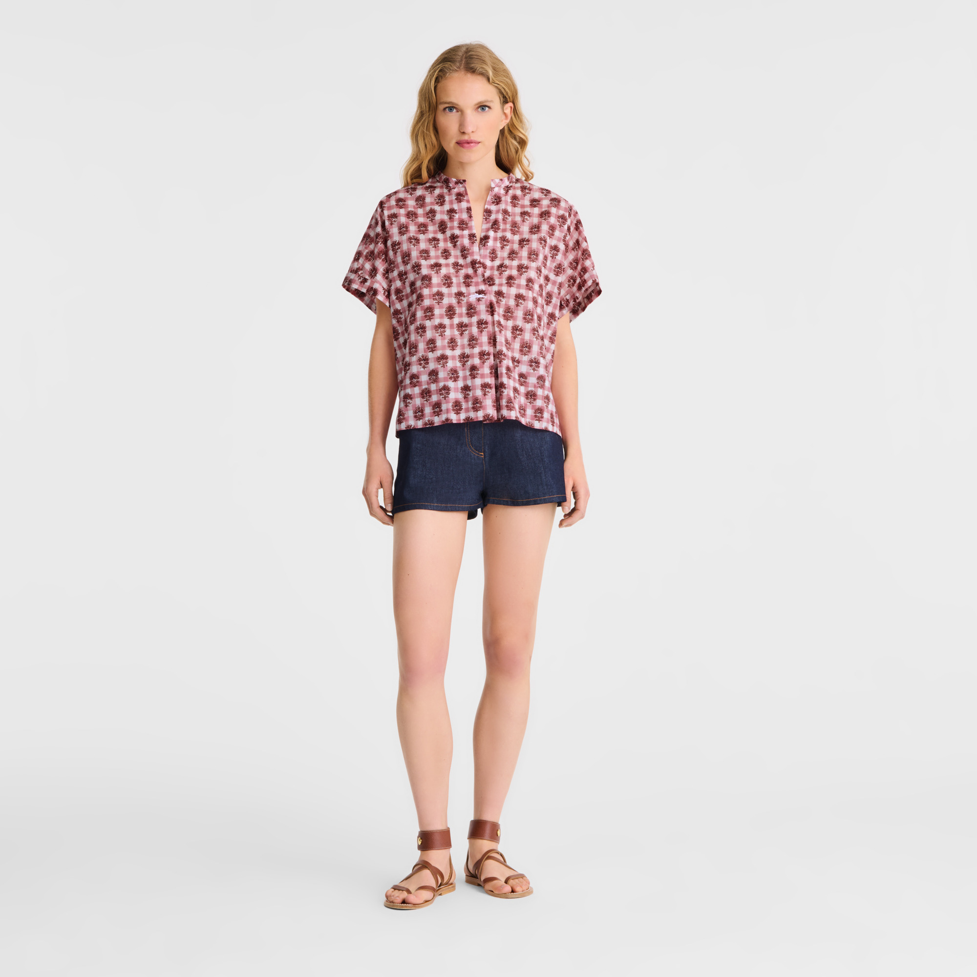 Blouse Blush - Vichy print veil - 2