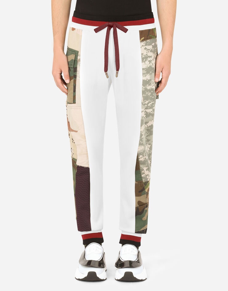 Camouflage patchwork jogging pants - 1