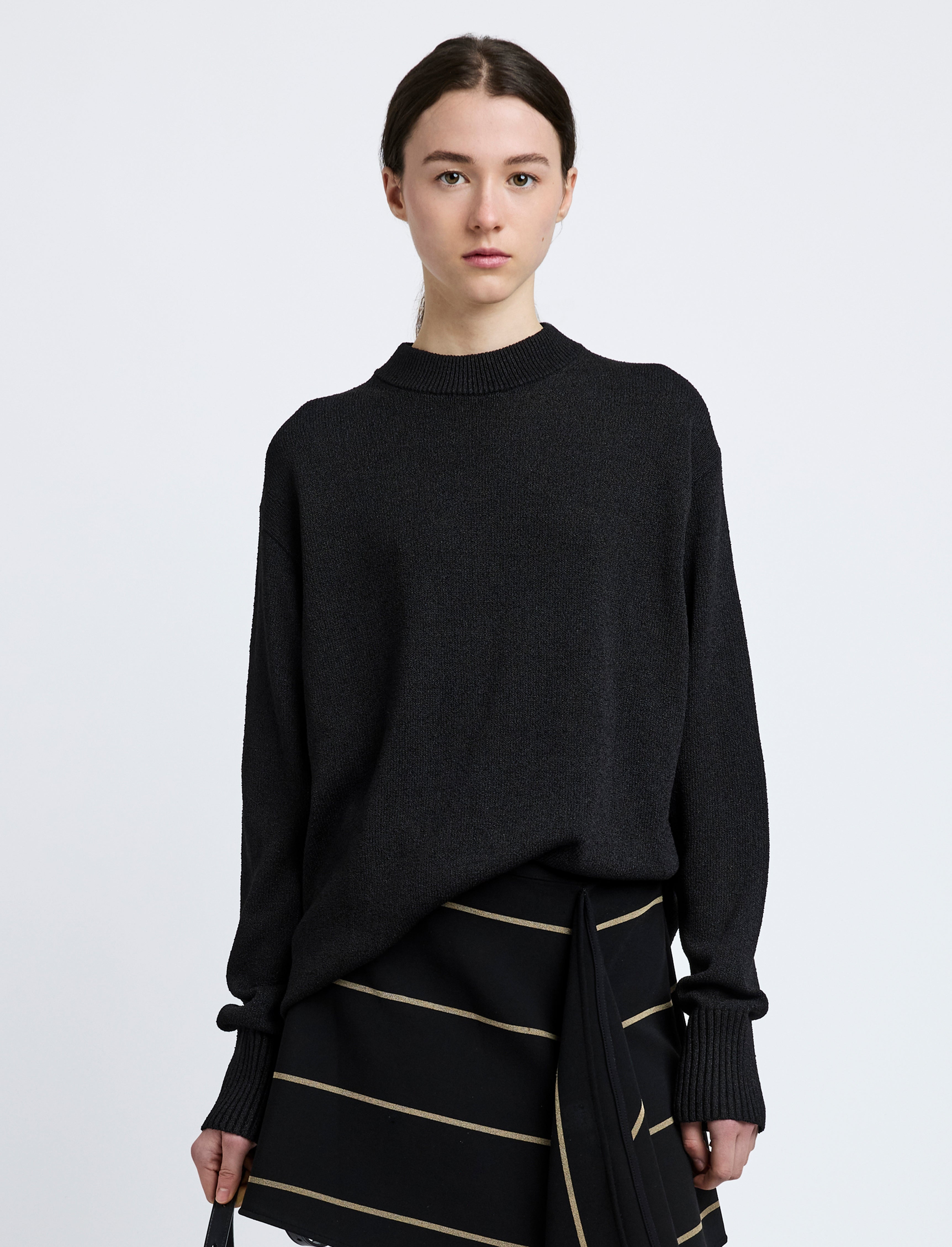 Corri Sweater in Silk Cotton Crepe Knit - 2