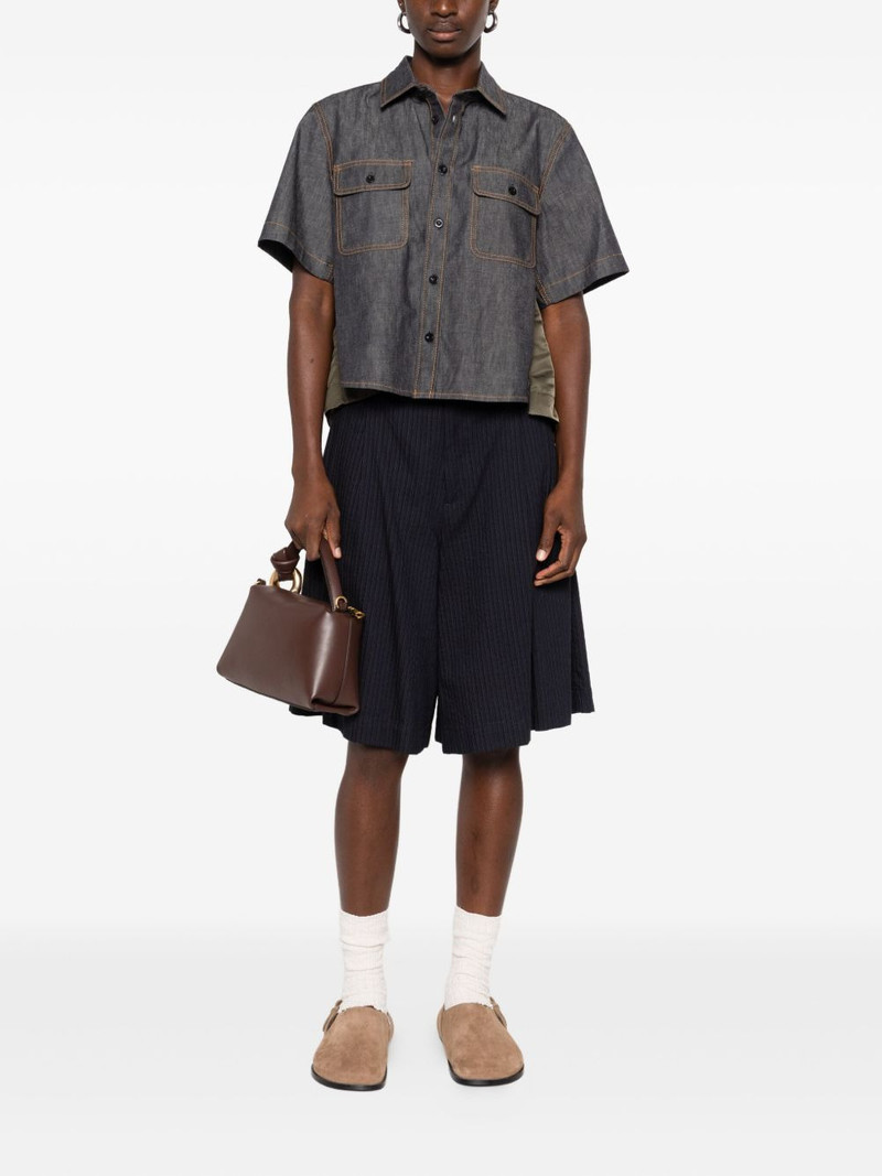 sacai double-pocket denim shirt outlook