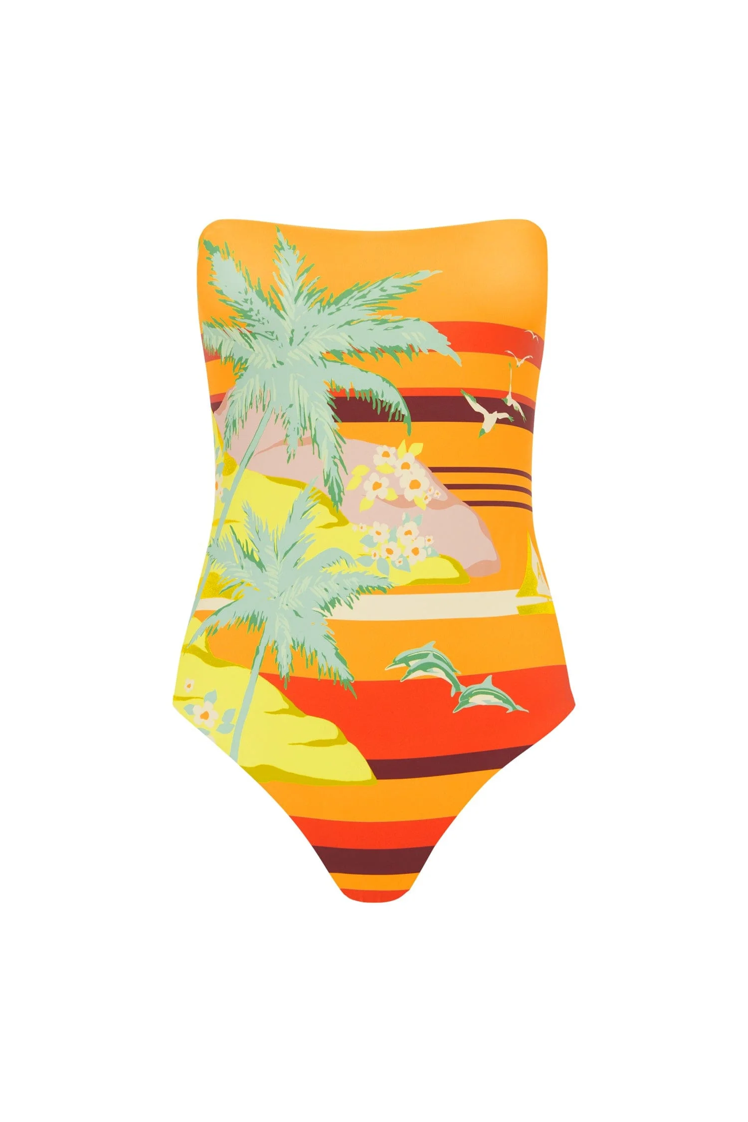 Palm Island Strapless One Piece - 1