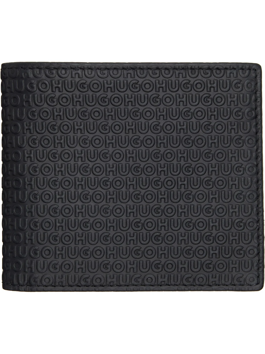 Black Embossed Logo Wallet - 1