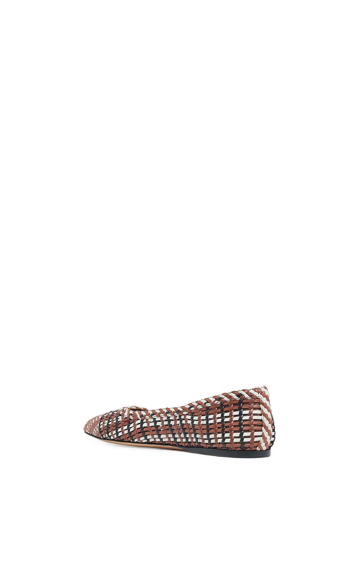 Aurora Braided Flat Shoe in Cognac Multi Leather - 3