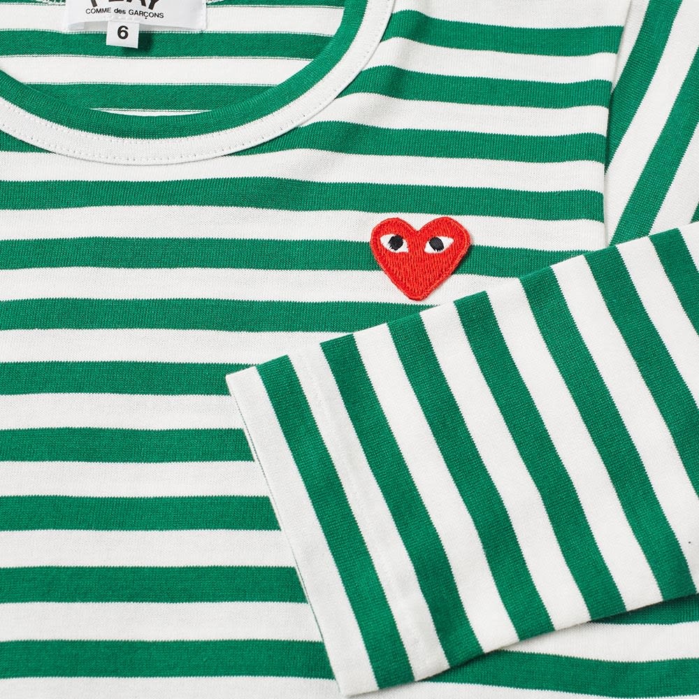 Comme des Garcons Play Kids Long Sleeve Stripe Tee - 2