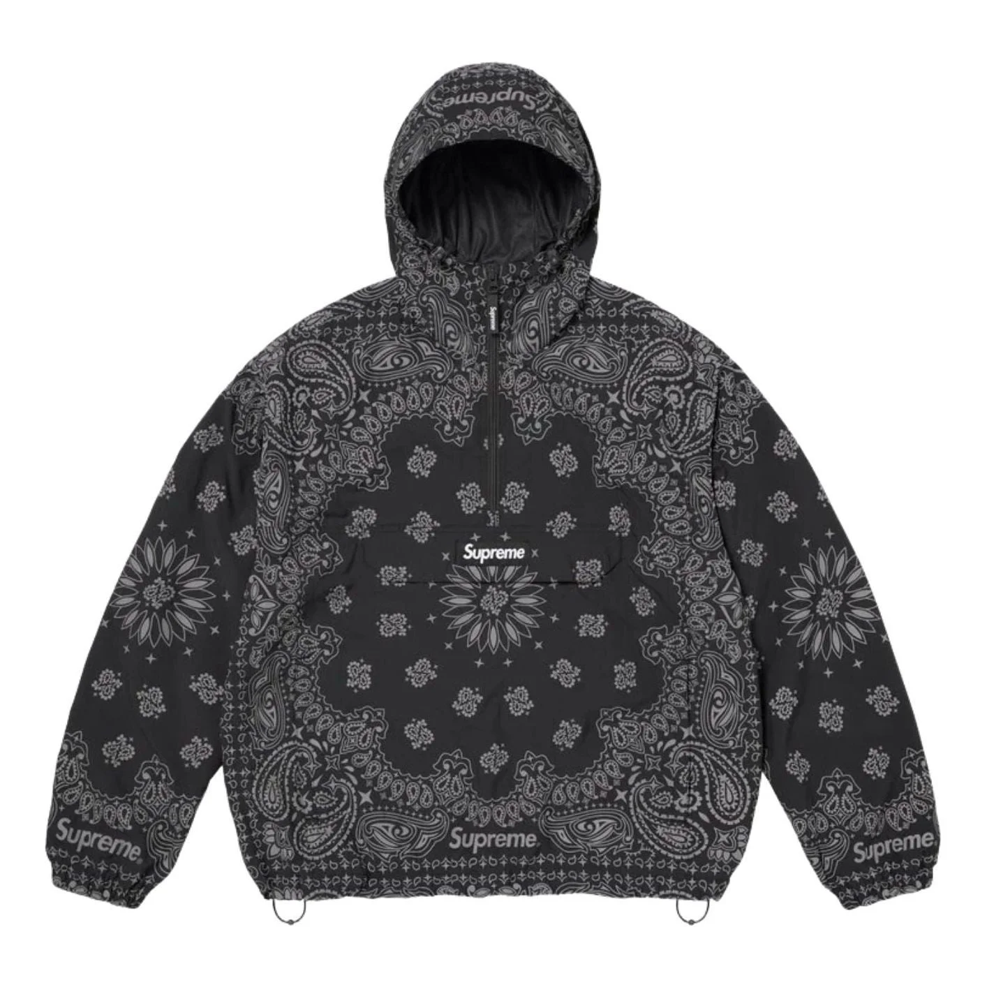 Supreme SS26 Reflective Bandana Anorak 'Black' SUP-SS26-293-BLK - 1