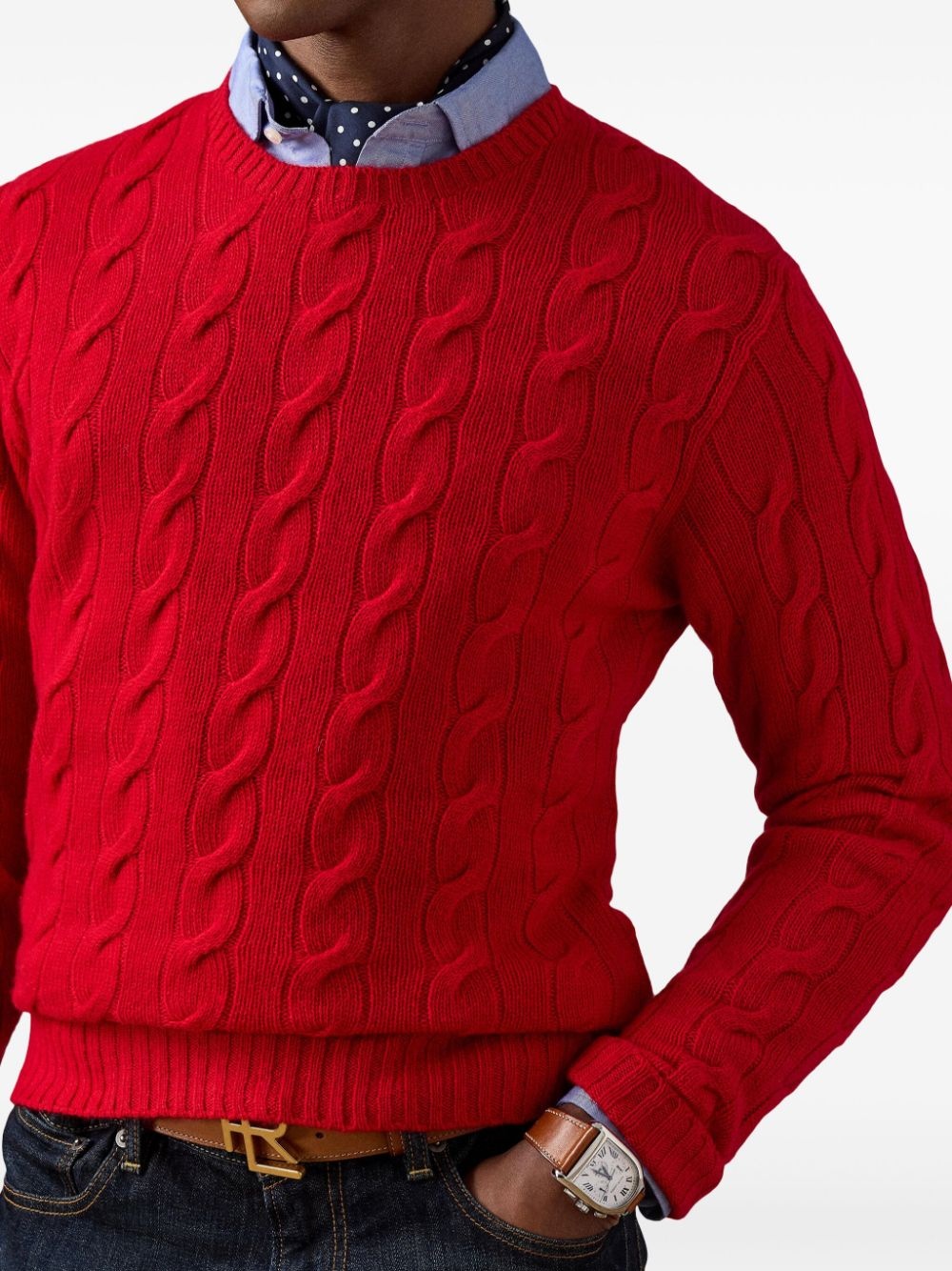 cable-knit cashmere sweater - 5