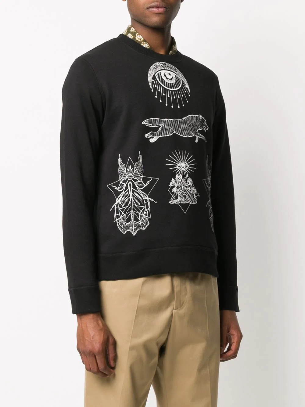 embroidered motif sweatshirt - 3