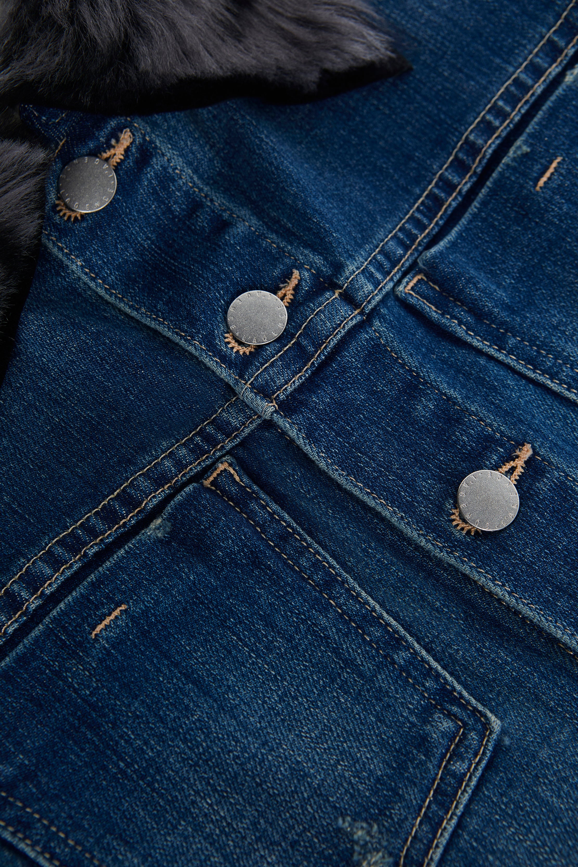 Shea Shearling Denim Jacket - 7