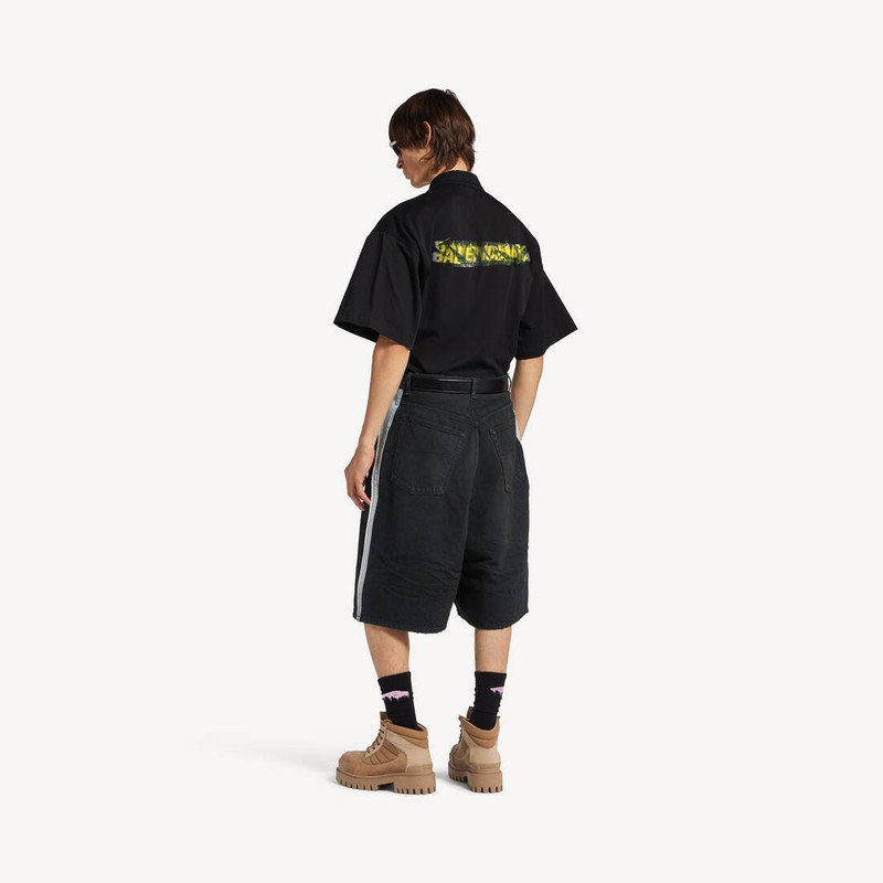 Men's Workwear Short Sleeve Shirt in Black 4