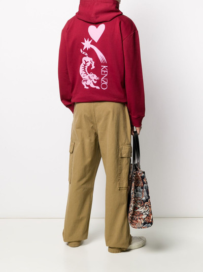 KENZO drawstring-hem hoodie outlook