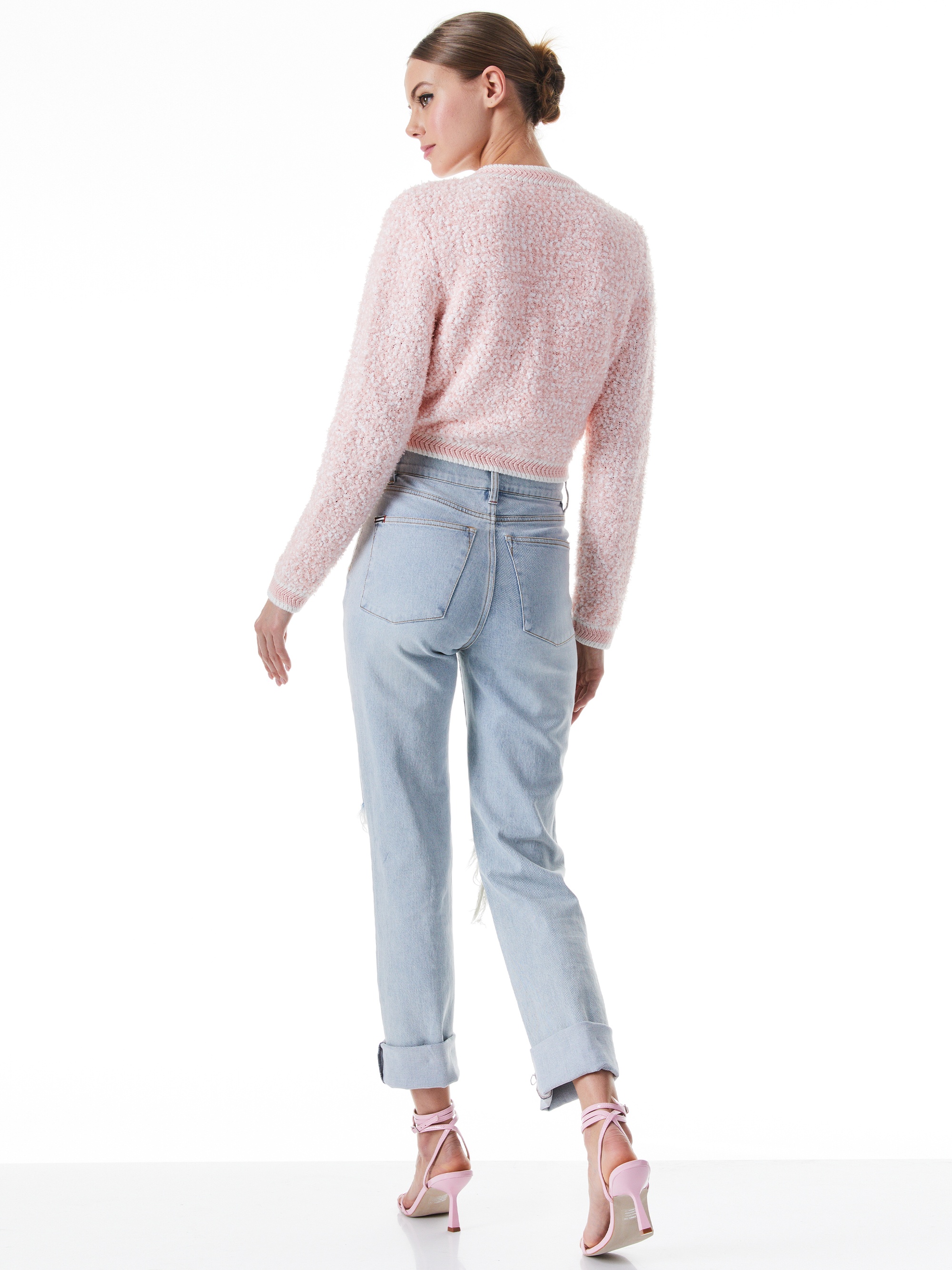 NOELLA CREW NECK CROPPED CARDIGAN - 3