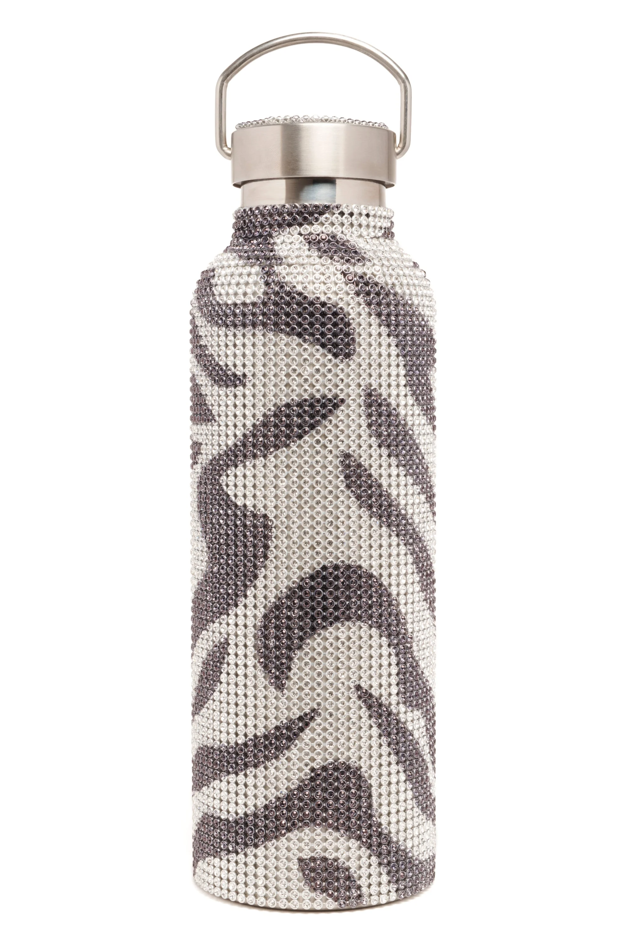 ZEBRA RHINESTONE WATER BOTTLE - 1
