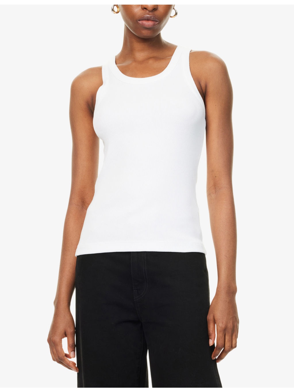 Scoop-neck stretch-jersey top - 3