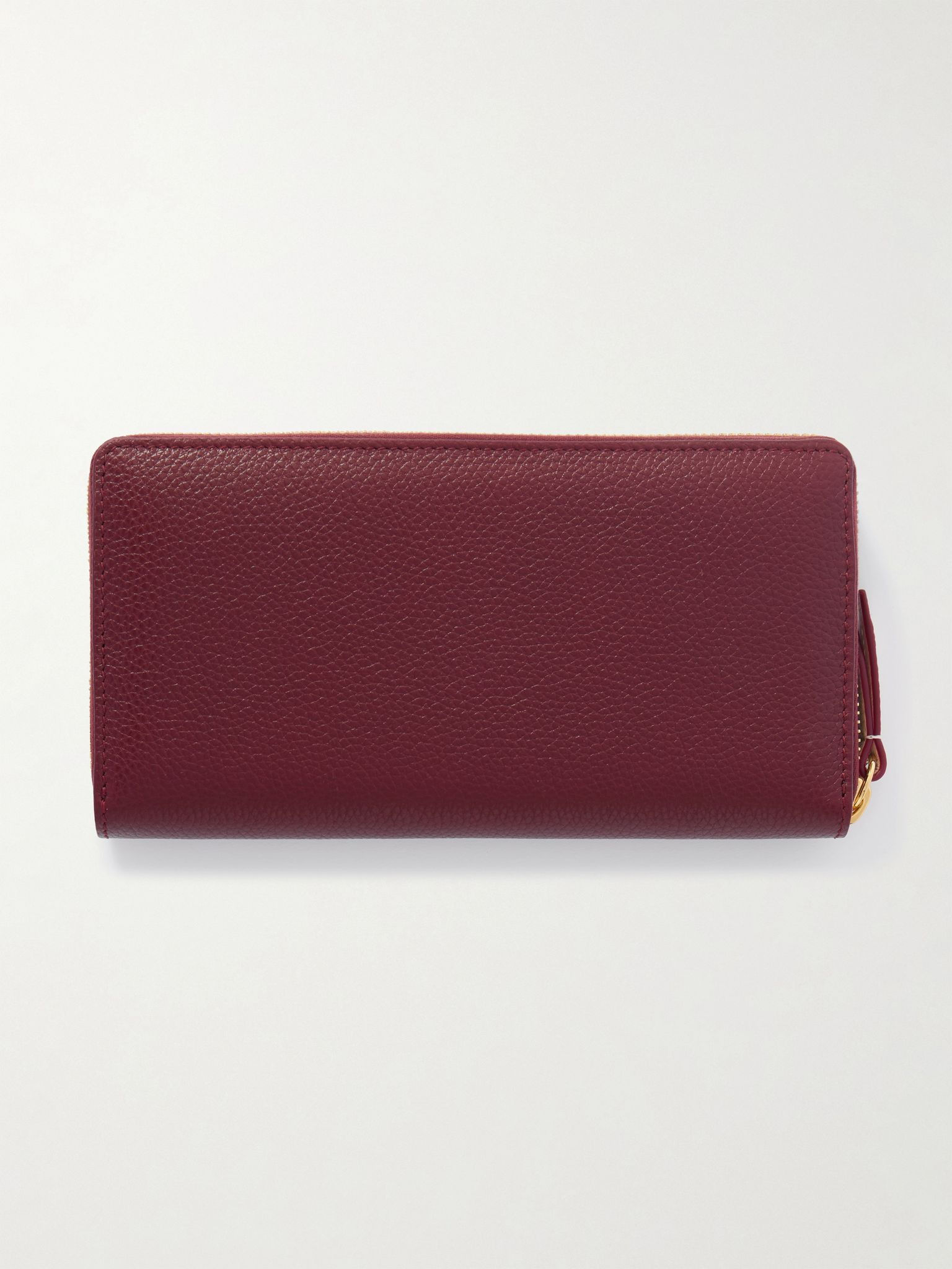 Textured-leather wallet Red - 3