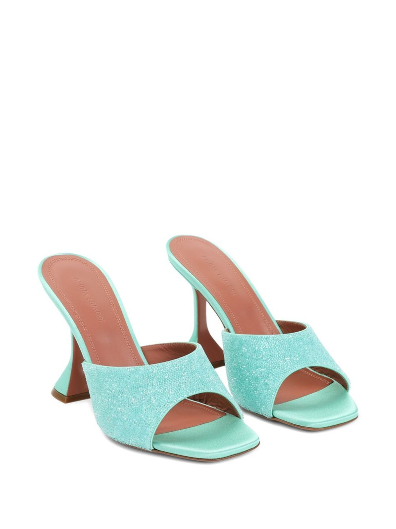 Amina Muaddi 95mm Lupita mules outlook