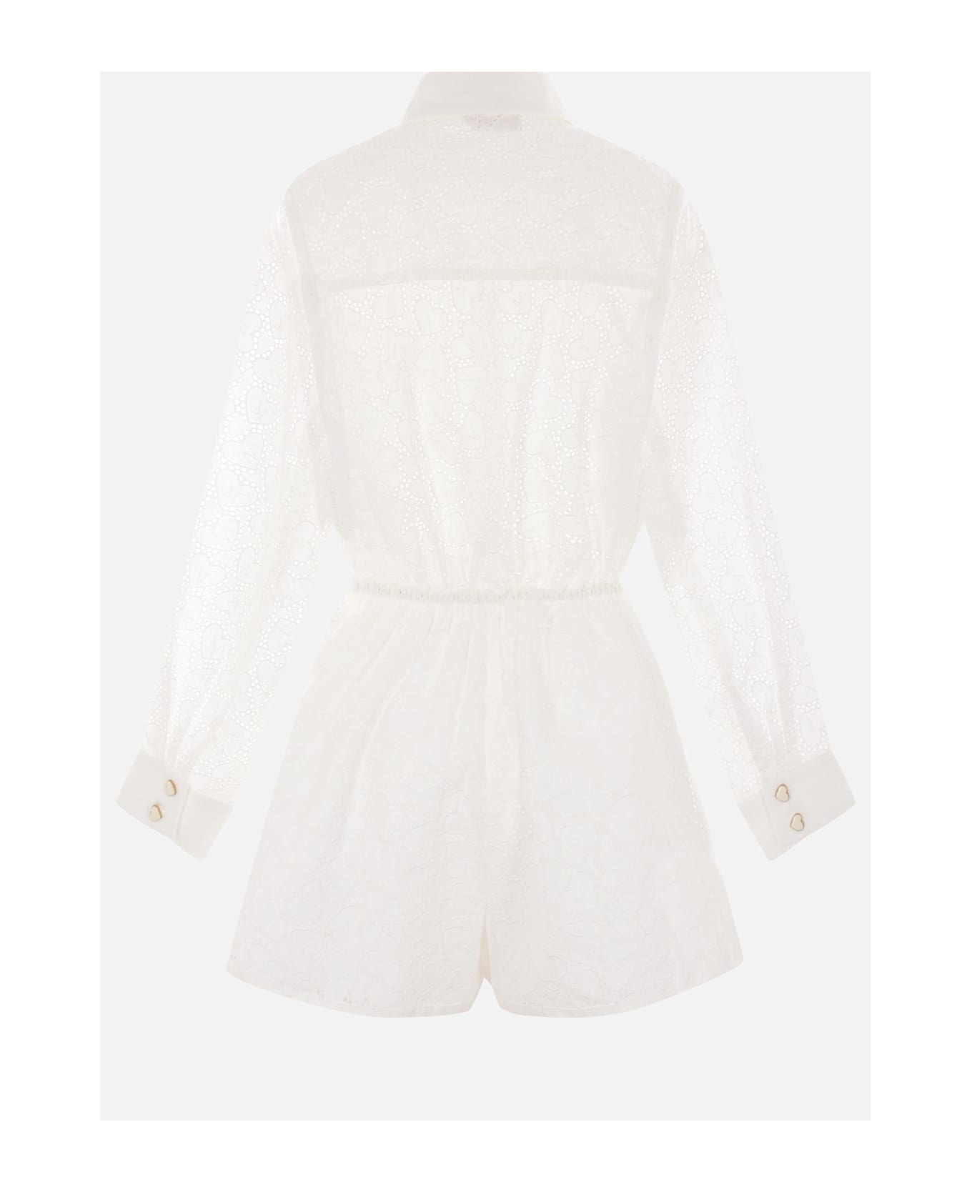 Crush Embroidred Playsuit - 2