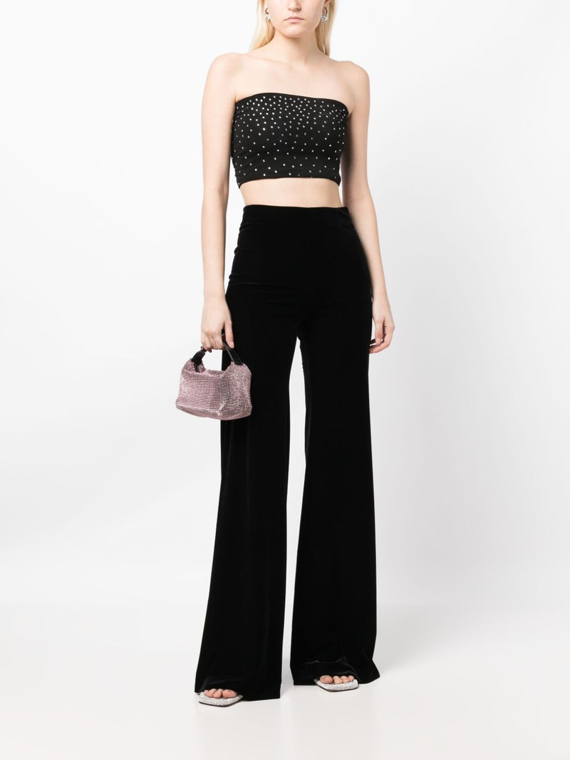 GALVAN silk velvet wide-leg trousers outlook