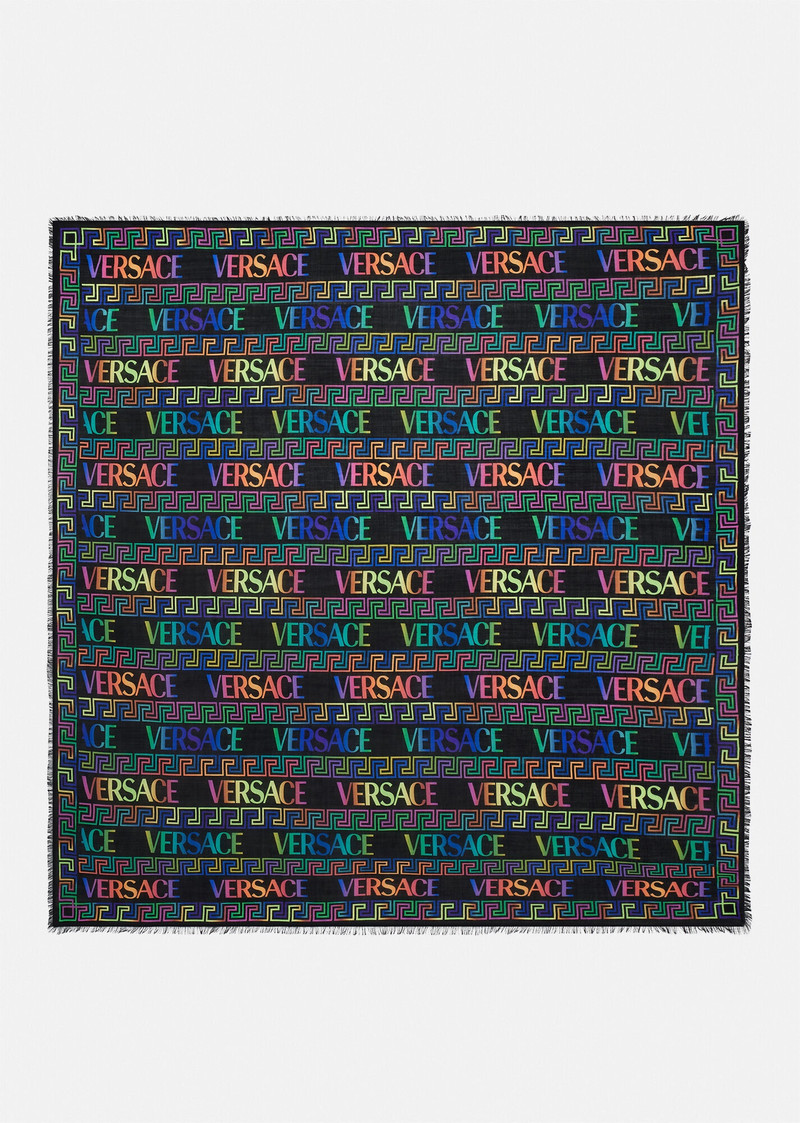 Greca Neon Print Scarf 1