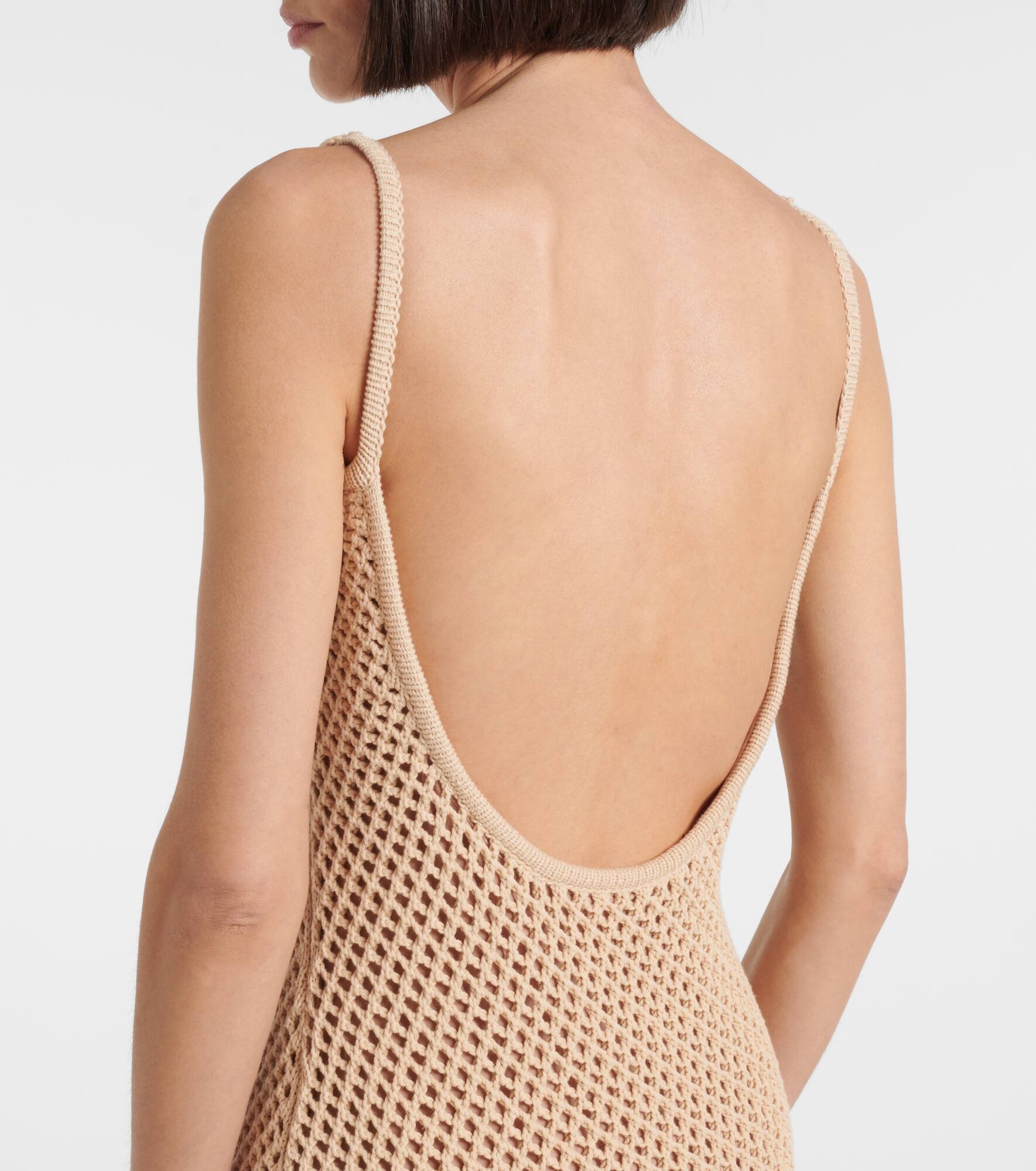 Floral-appliqué mesh gown - 5