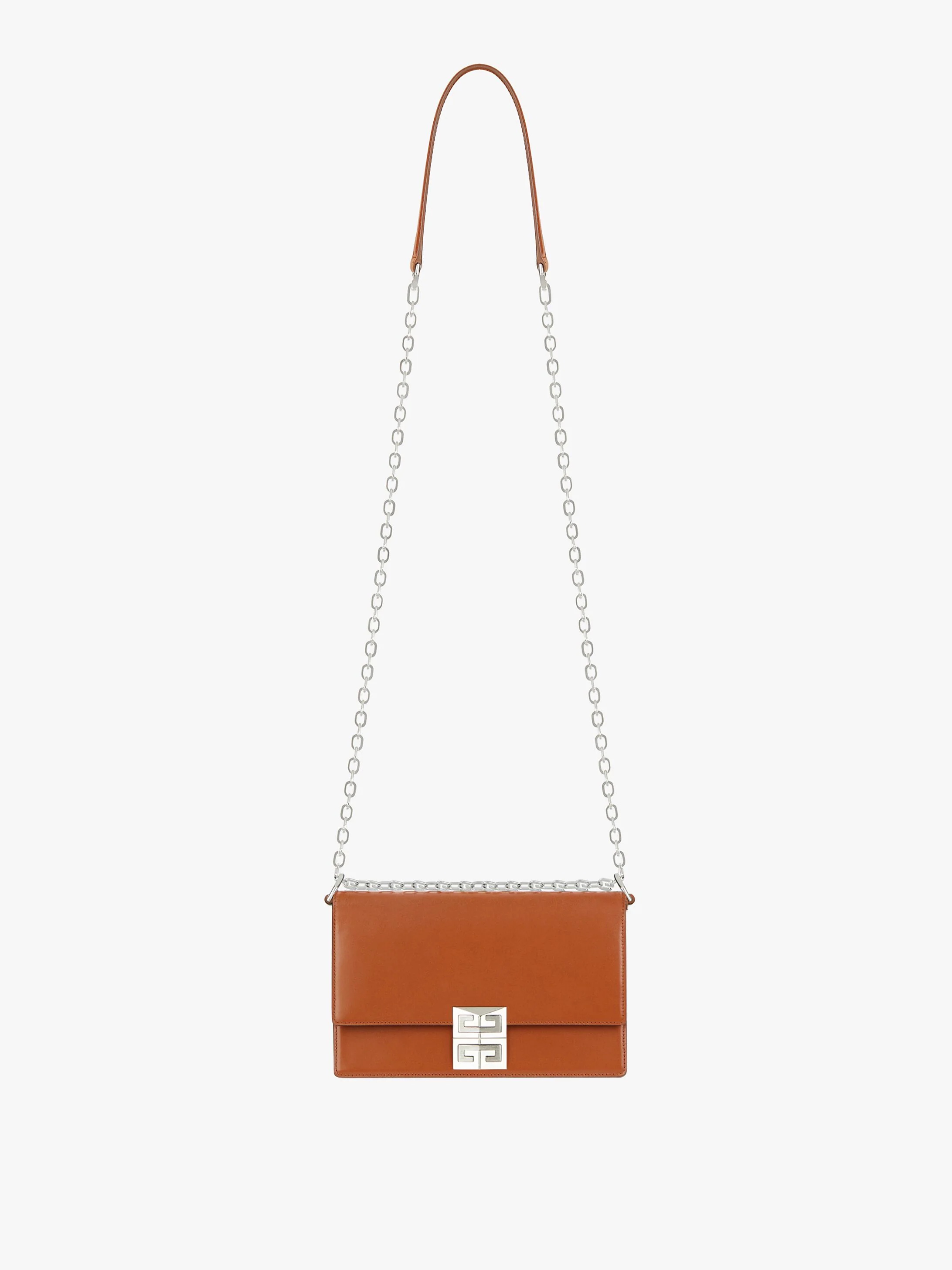 SMALL 4G BAG IN BOX LEATHER WITH CHAIN - 1