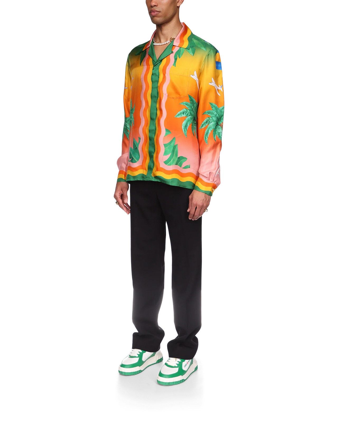 Tennis Club En Fleur Silk Shirt - 5