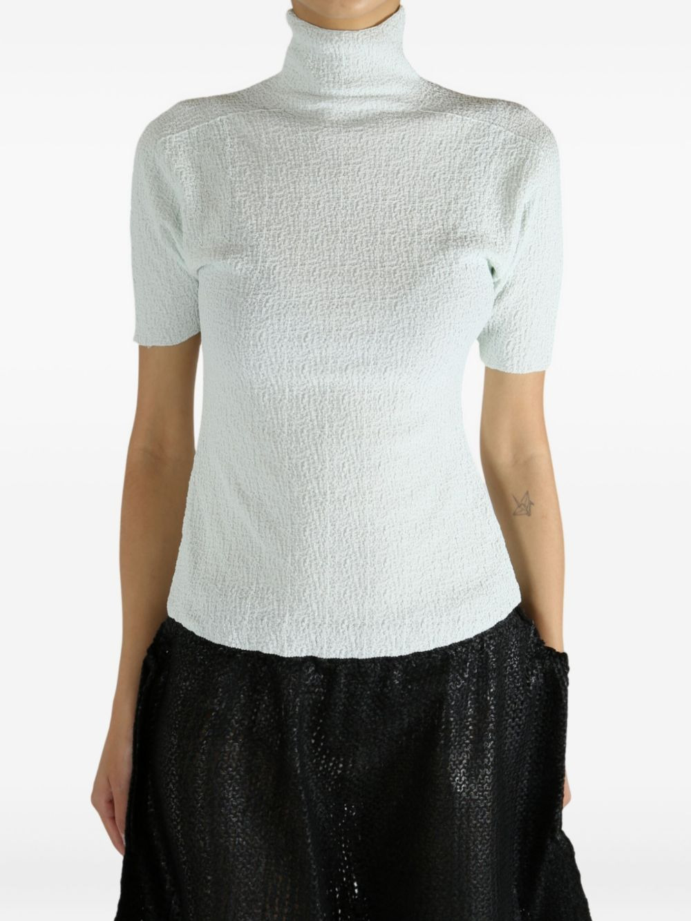 textured roll-neck knitwear - 1