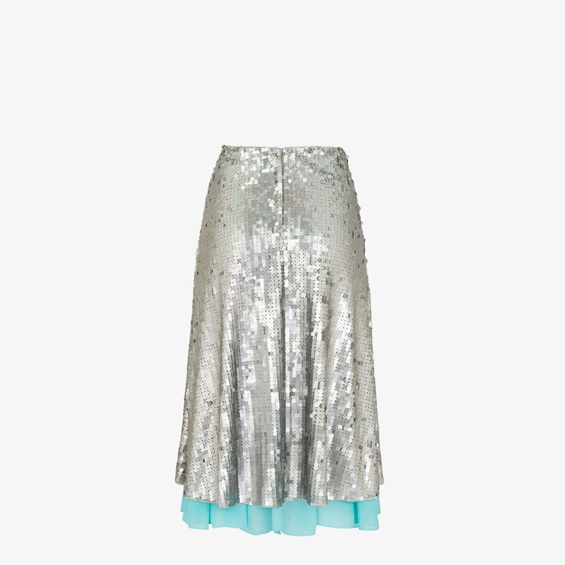 FENDI Skirt with silver sequin embroidery outlook
